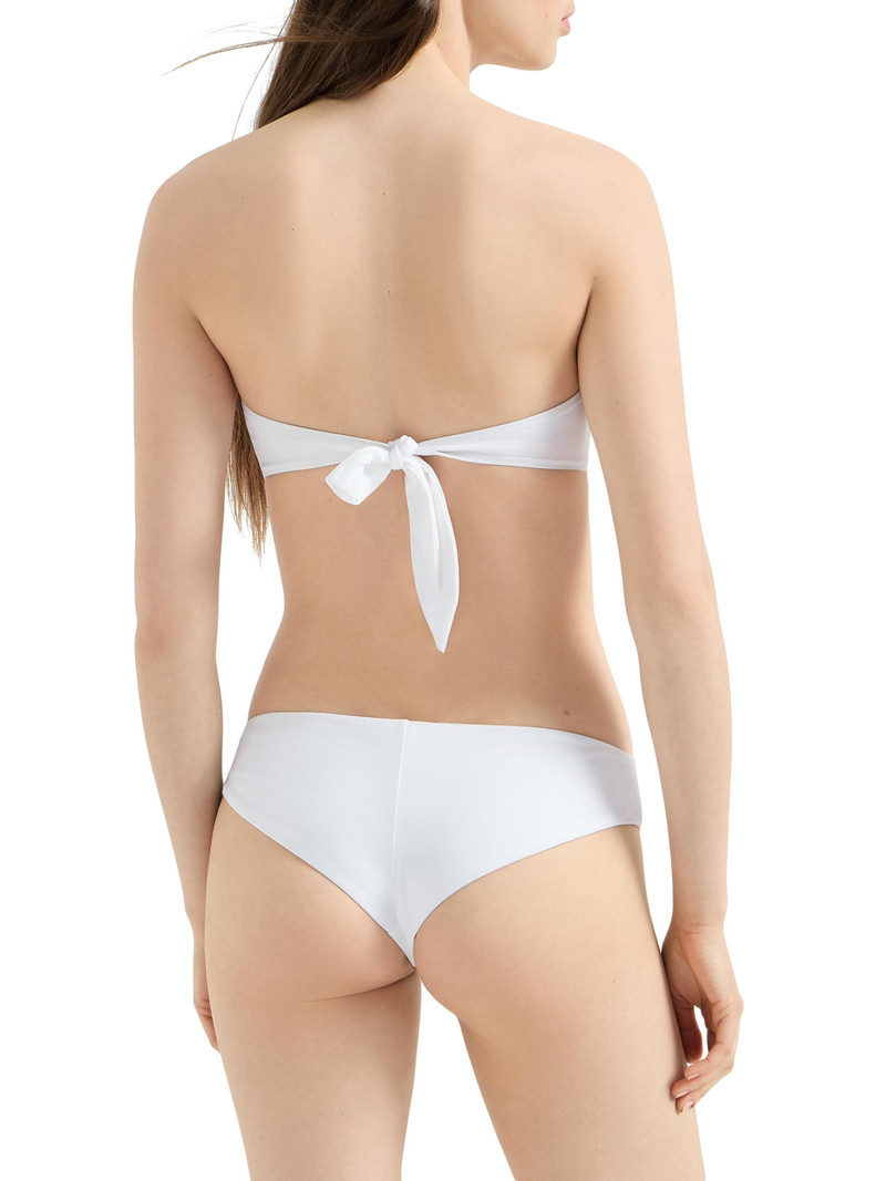 Women's Techno Jersey Bikini Bottoms with Monili - White 3