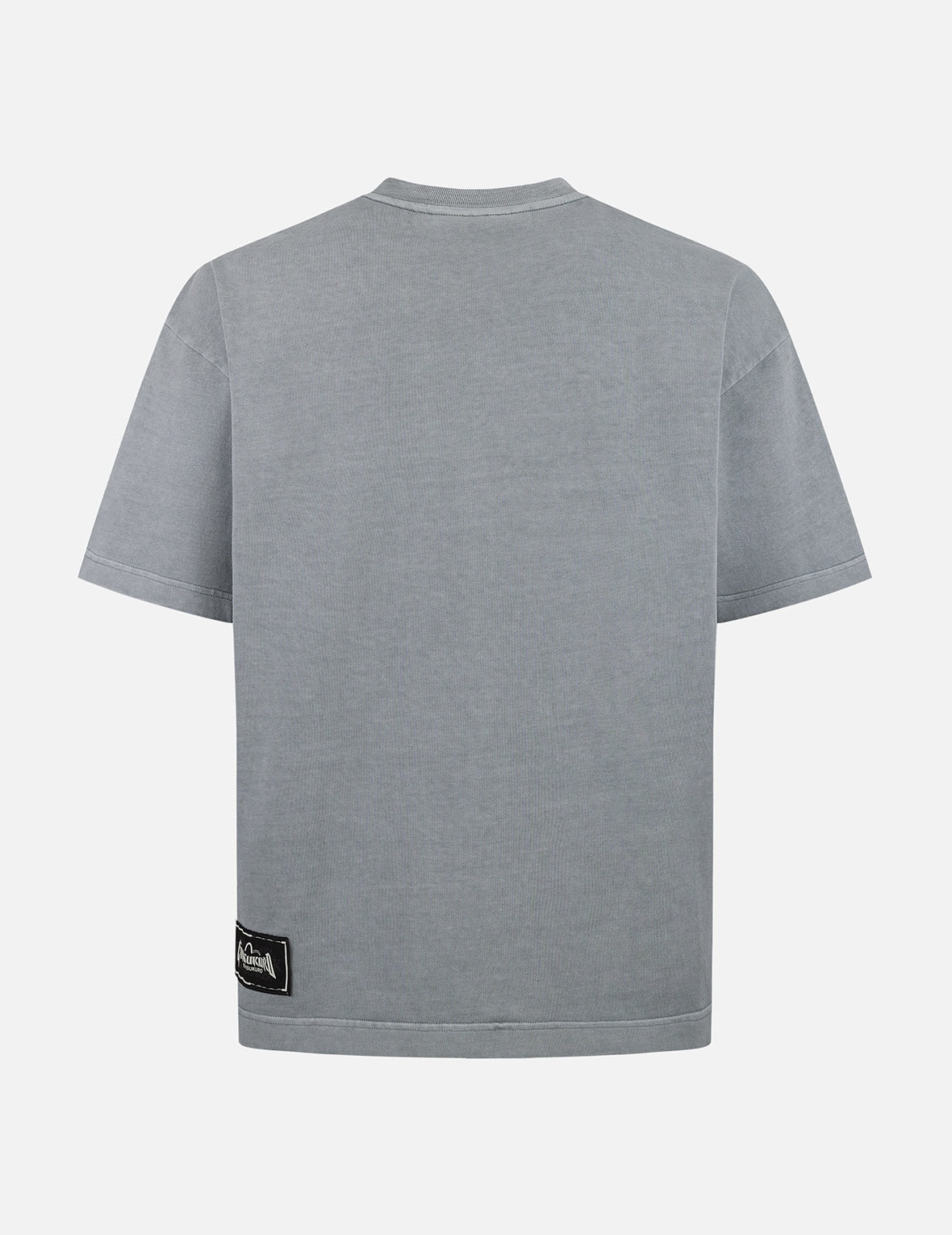 Seagull and Logo Embroidery Oversized Garment Dye T-Shirt - 2