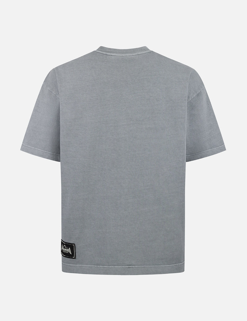 EVISU Seagull and Logo Embroidery Oversized Garment Dye T-Shirt outlook