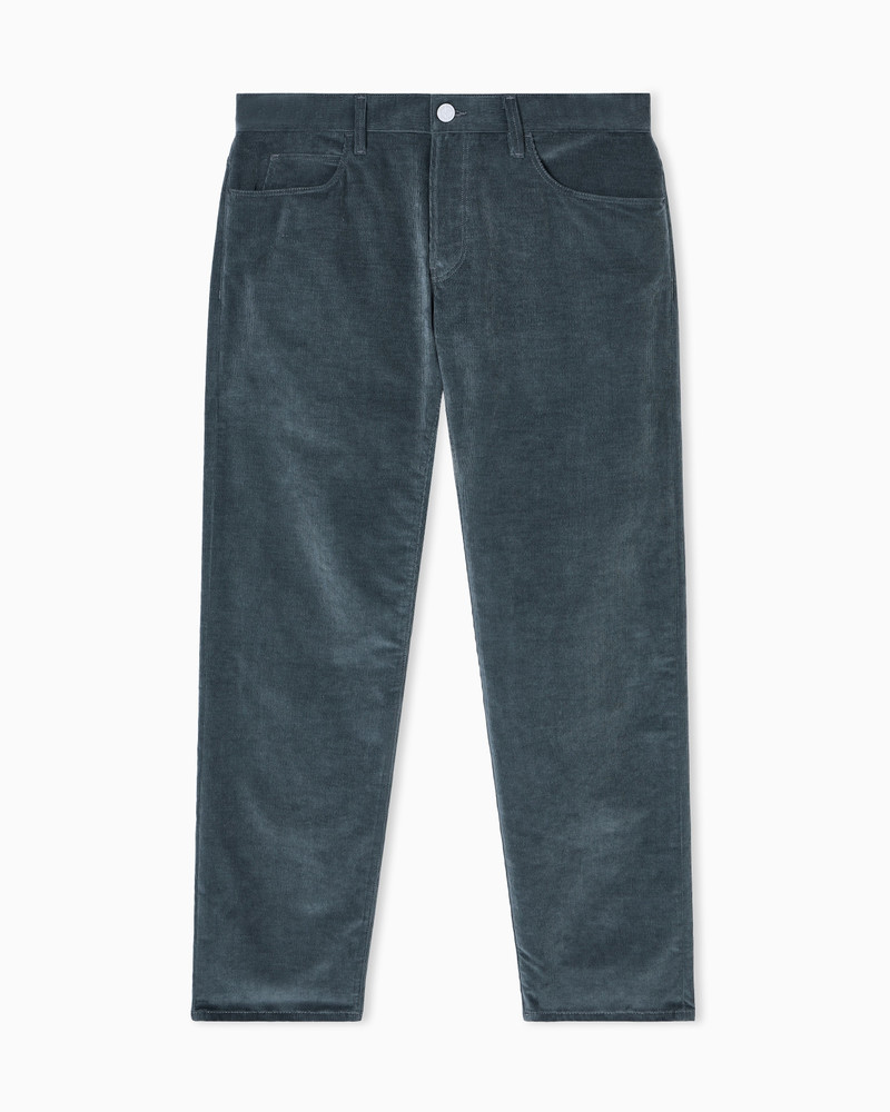REGULAR-FIT, FIVE-POCKET TROUSERS IN COTTON AND CASHMERE 1