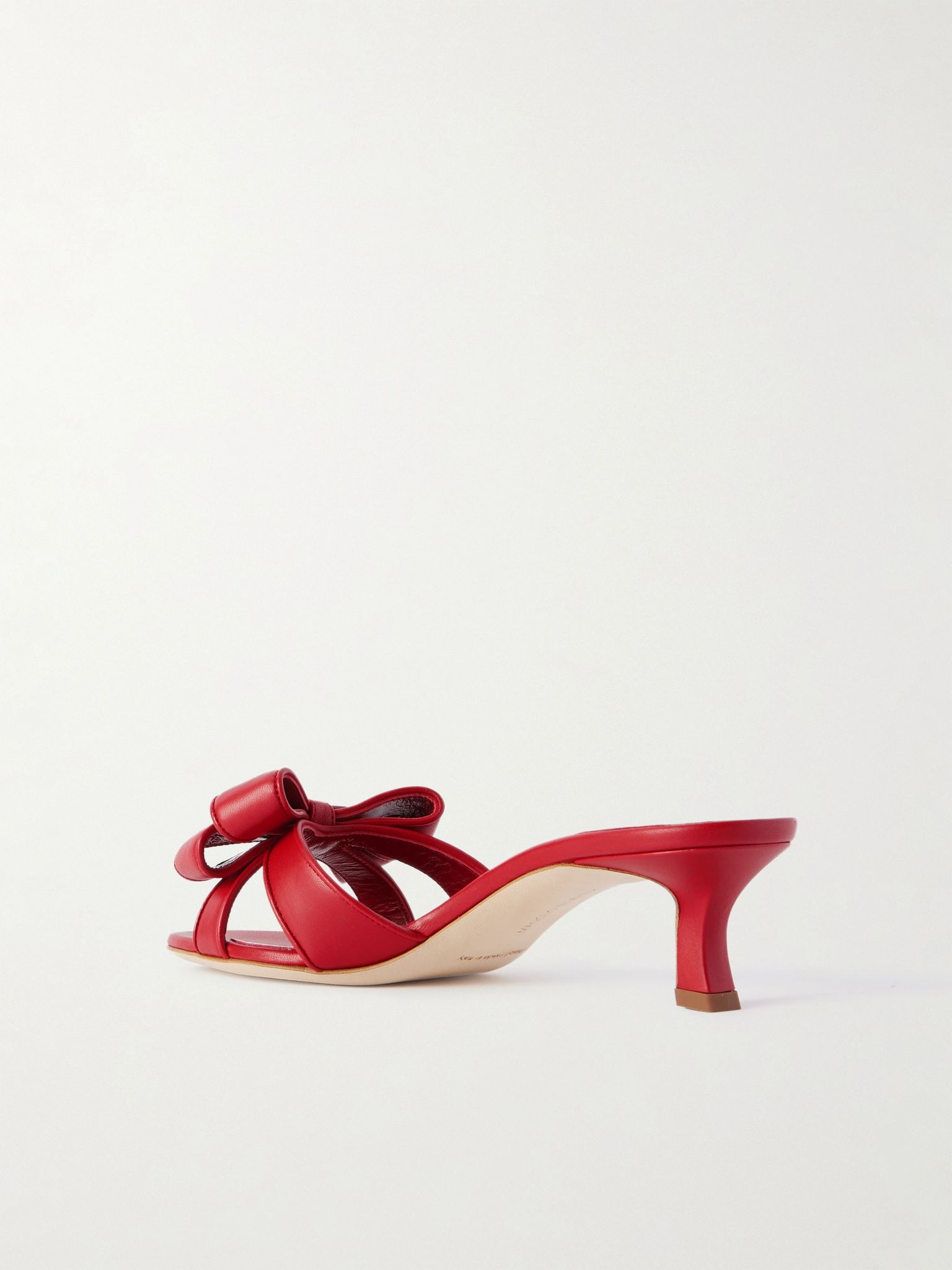 Cafredda 50 bow-embellished leather sandals Red - 3