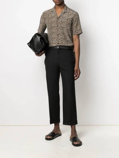 SAINT LAURENT leopard print short-sleeve shirt outlook