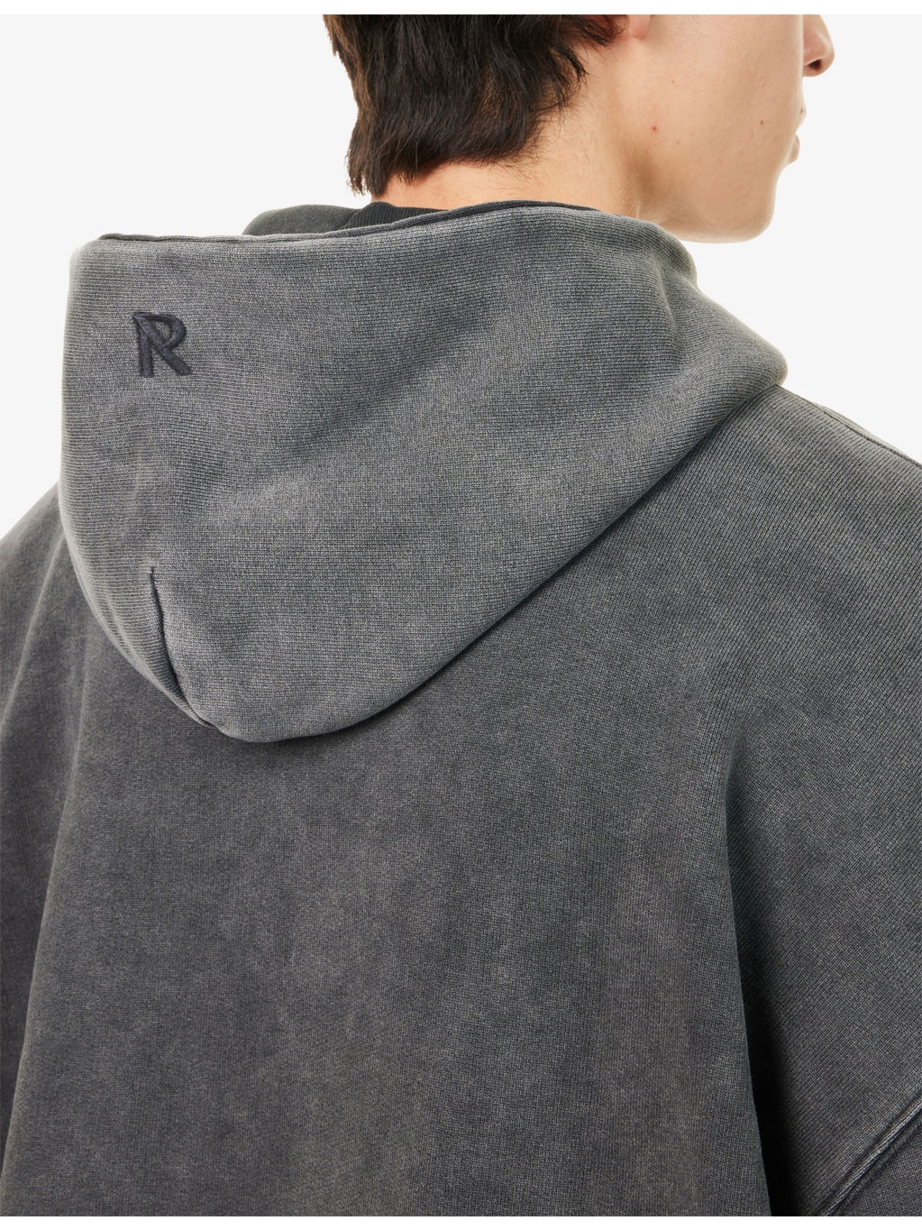 Initial Boxy Logo-Embellished Cotton Hoody - 5