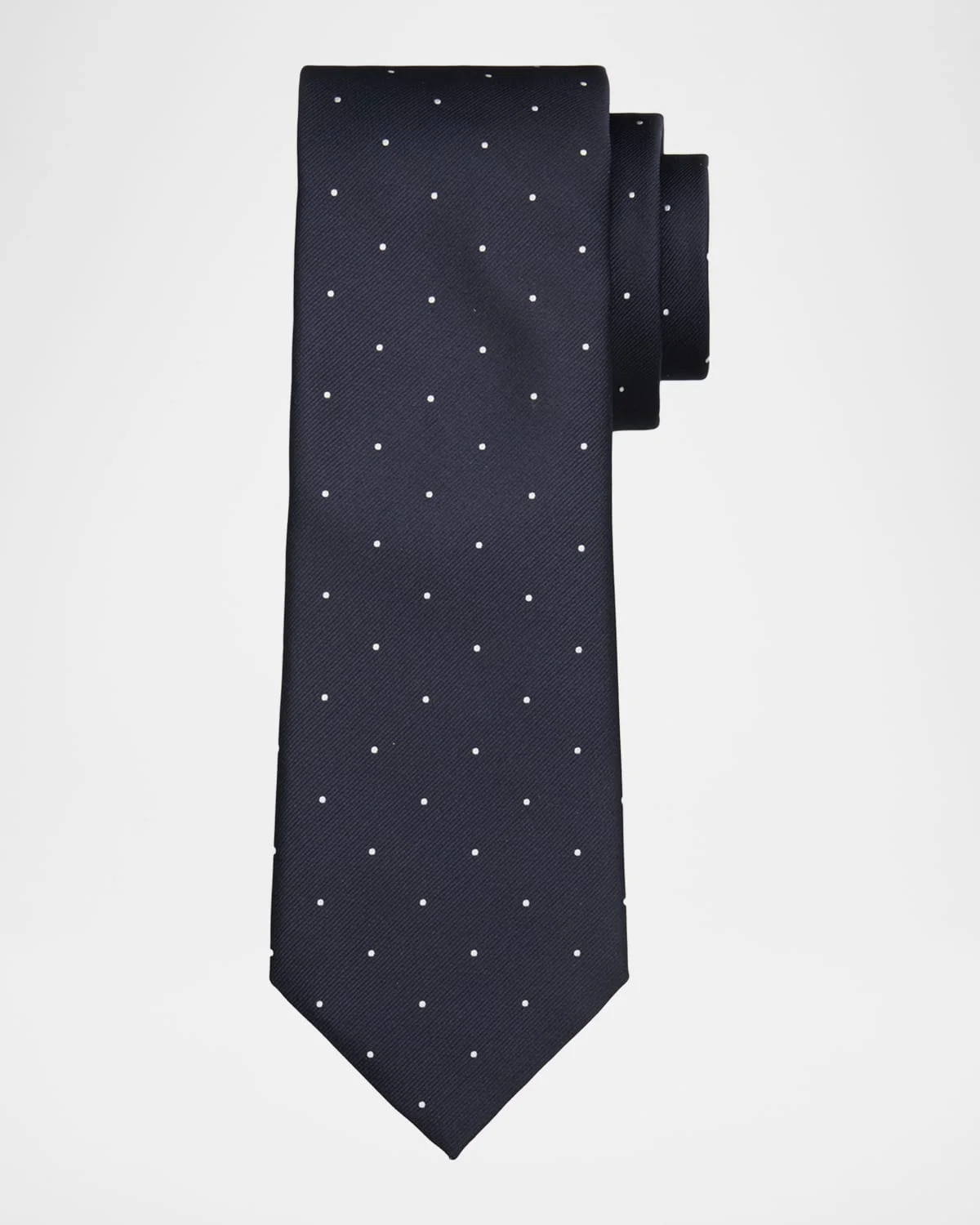 Men's Linen Polka Dot Tie - 1