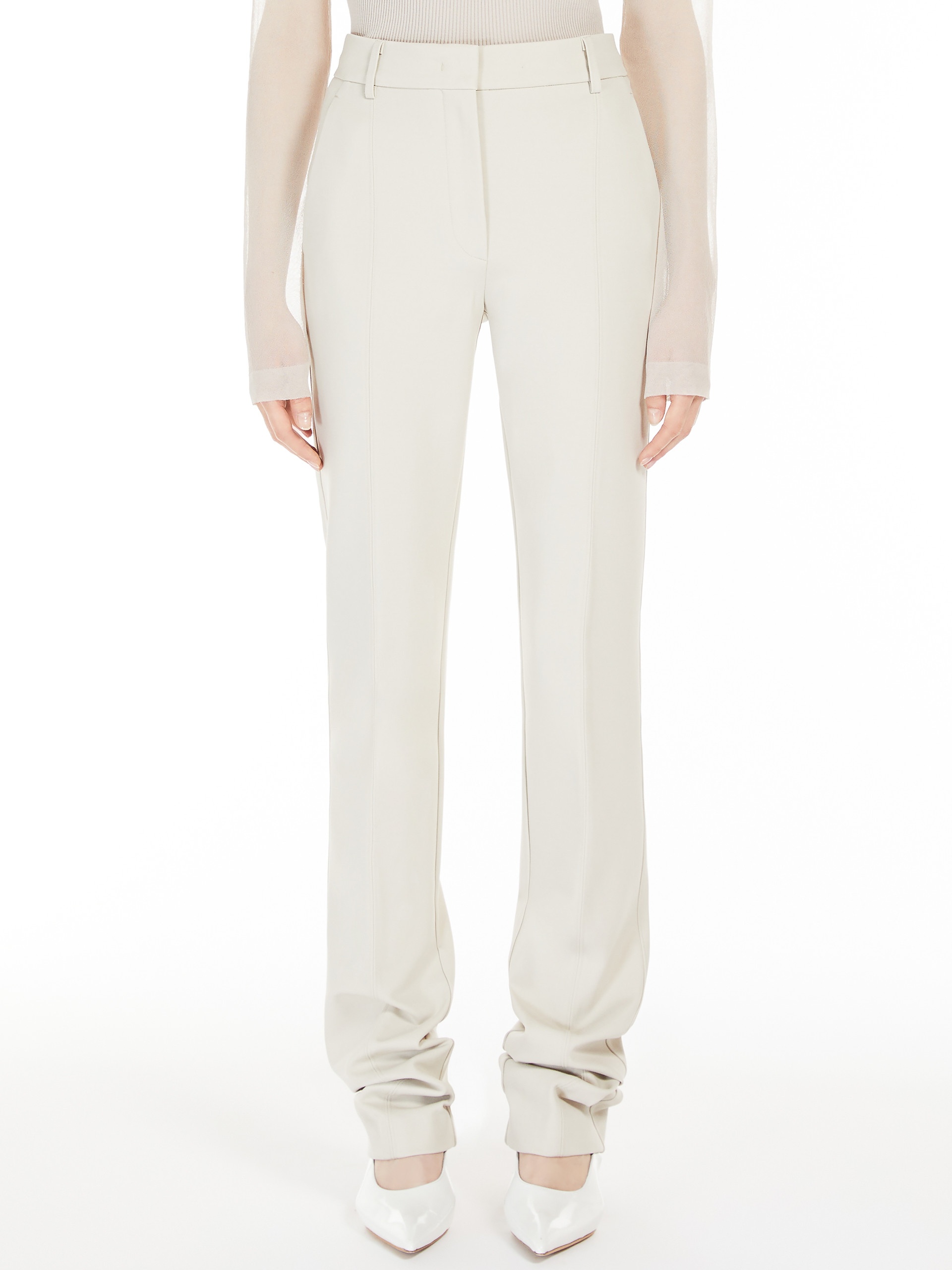 PIROGHE Fitted trousers in crêpe jersey - 3