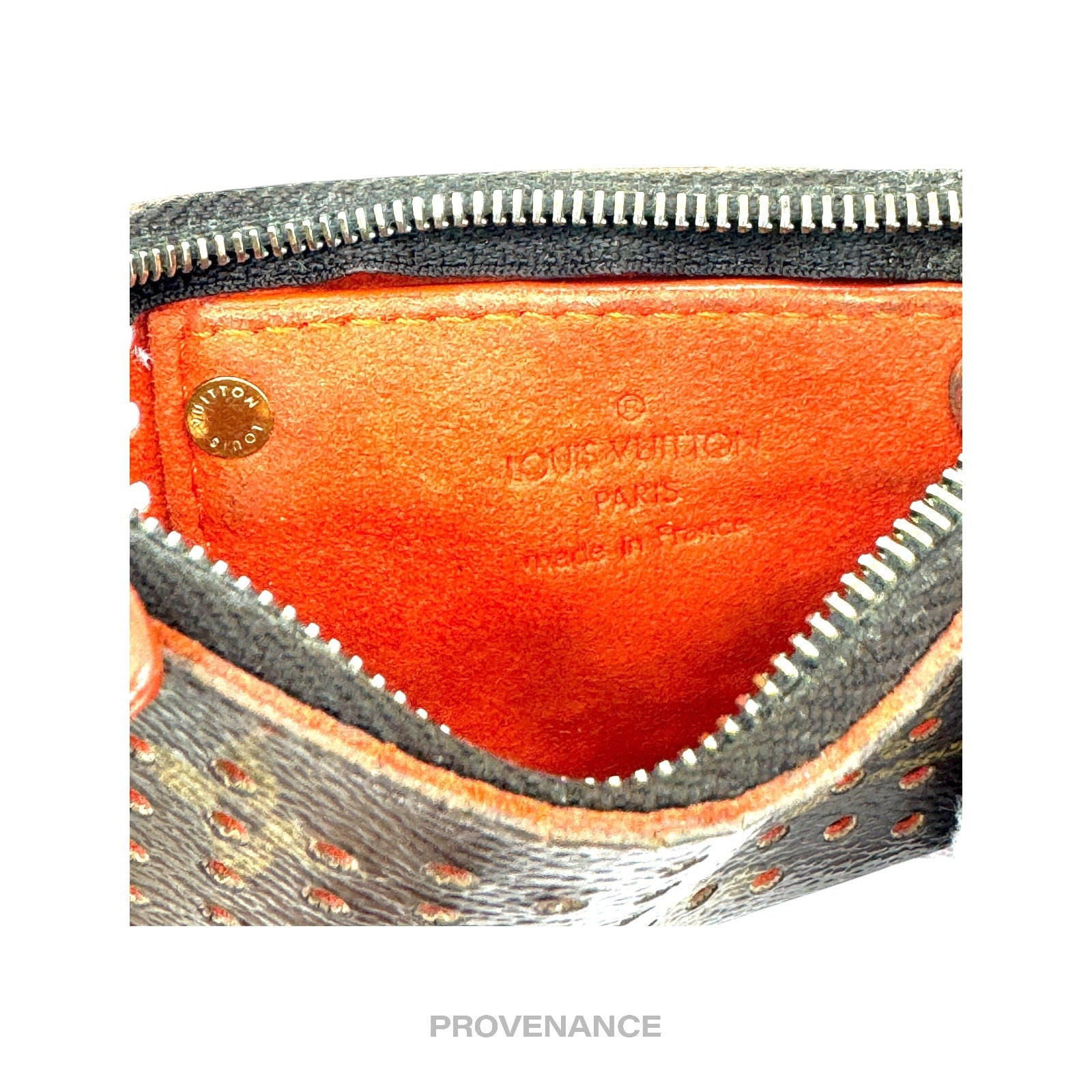 Louis Vuitton Key Pouch Cles - Perforated Monogram Orange - 7