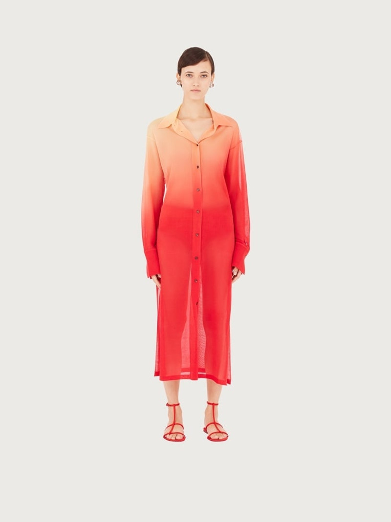 FERRAGAMO LONG BUTTON-DOWN SHIRT DRESS outlook
