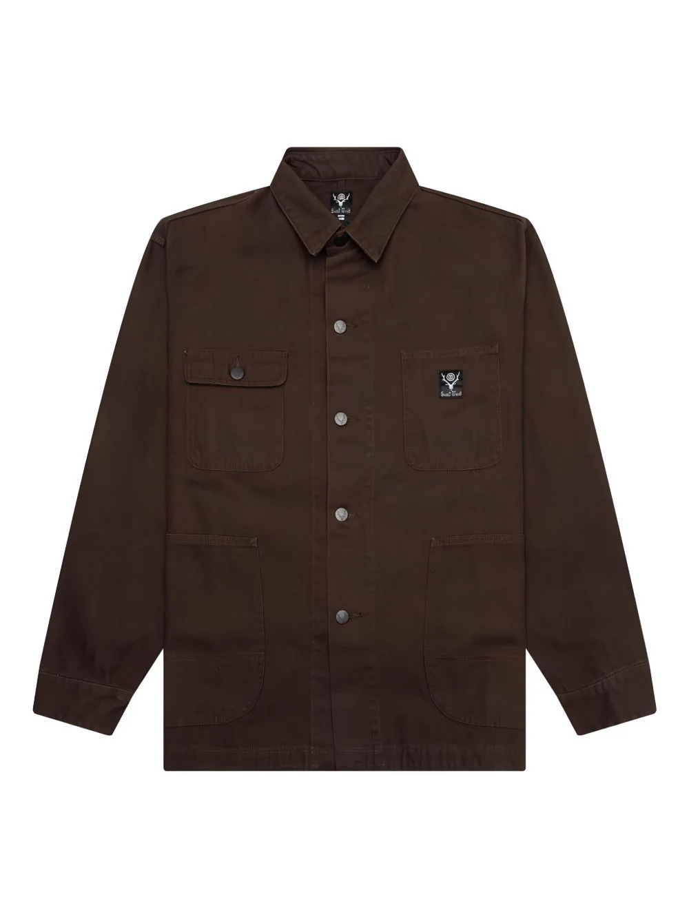 button-flap pocket shirt jacket - 1