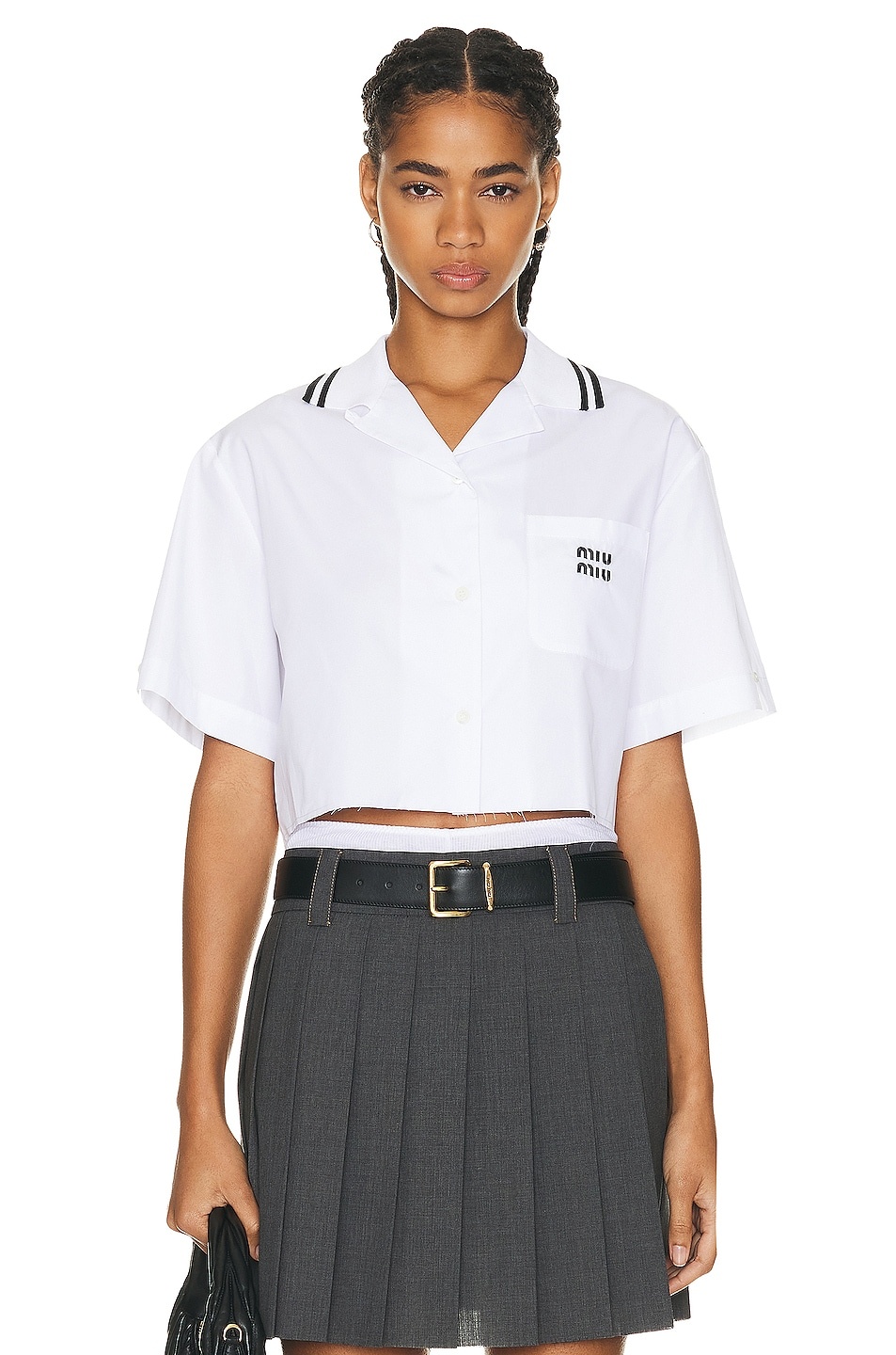 Miu Miu Poplin Top | forward | REVERSIBLE