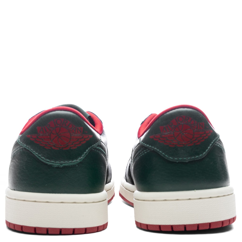 AIR JORDAN 1 LOW OG WOMEN'S - BLACK/GORGE GREEN/VARSITY RED - 3