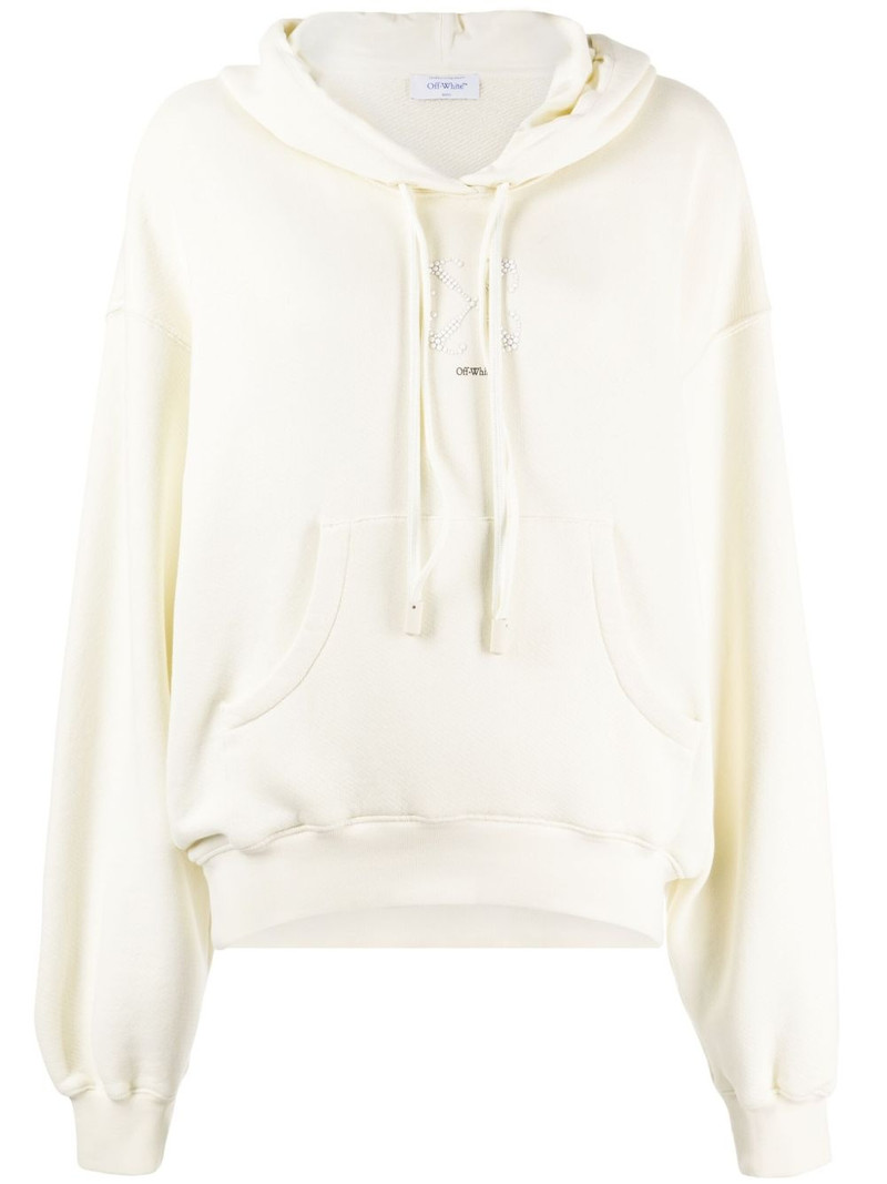 crystal-embellished cotton hoodie 1
