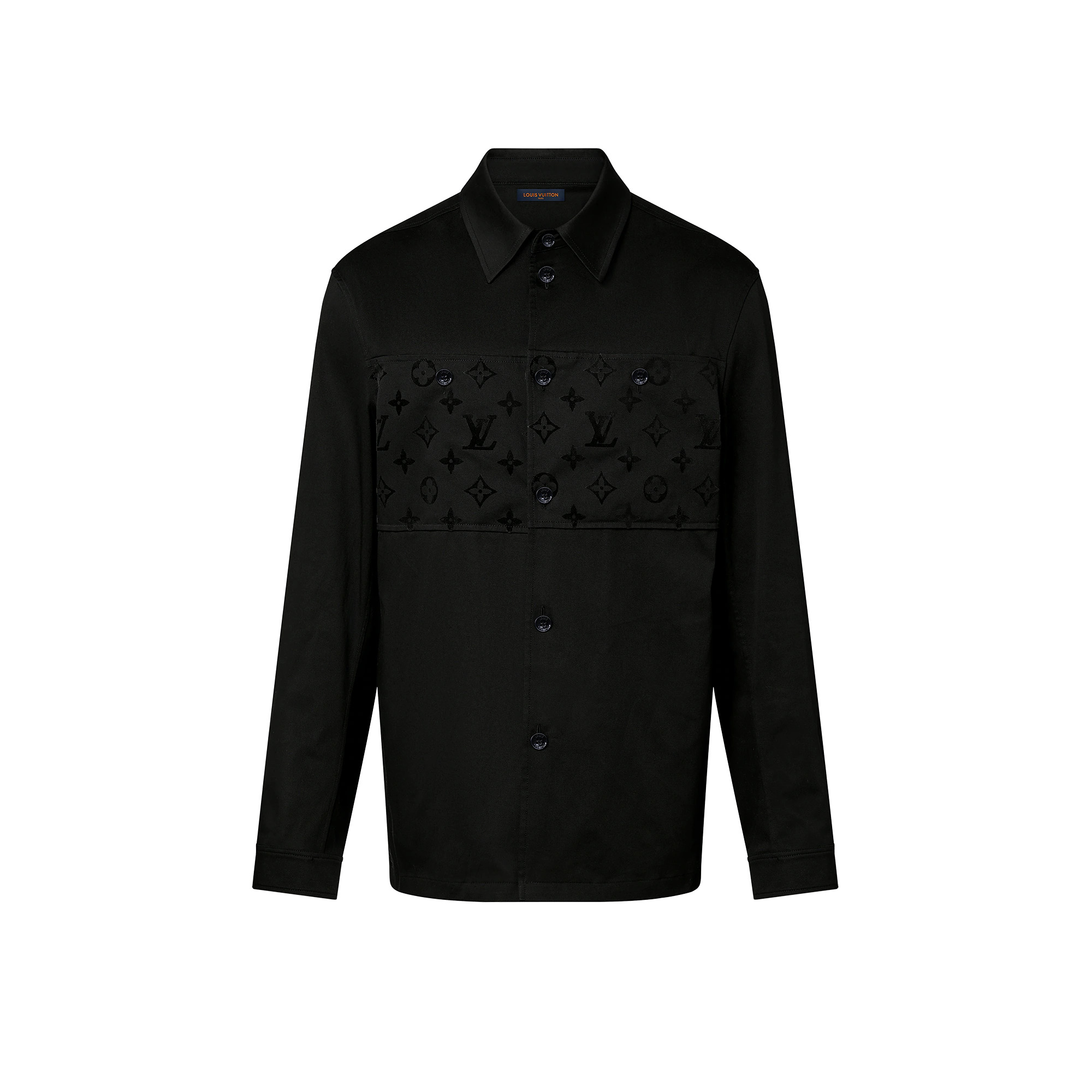 Flocked Casual Cotton Overshirt - 1