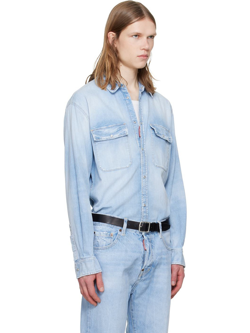 Blue Light Wash Canadian Vintage Denim Shirt 2