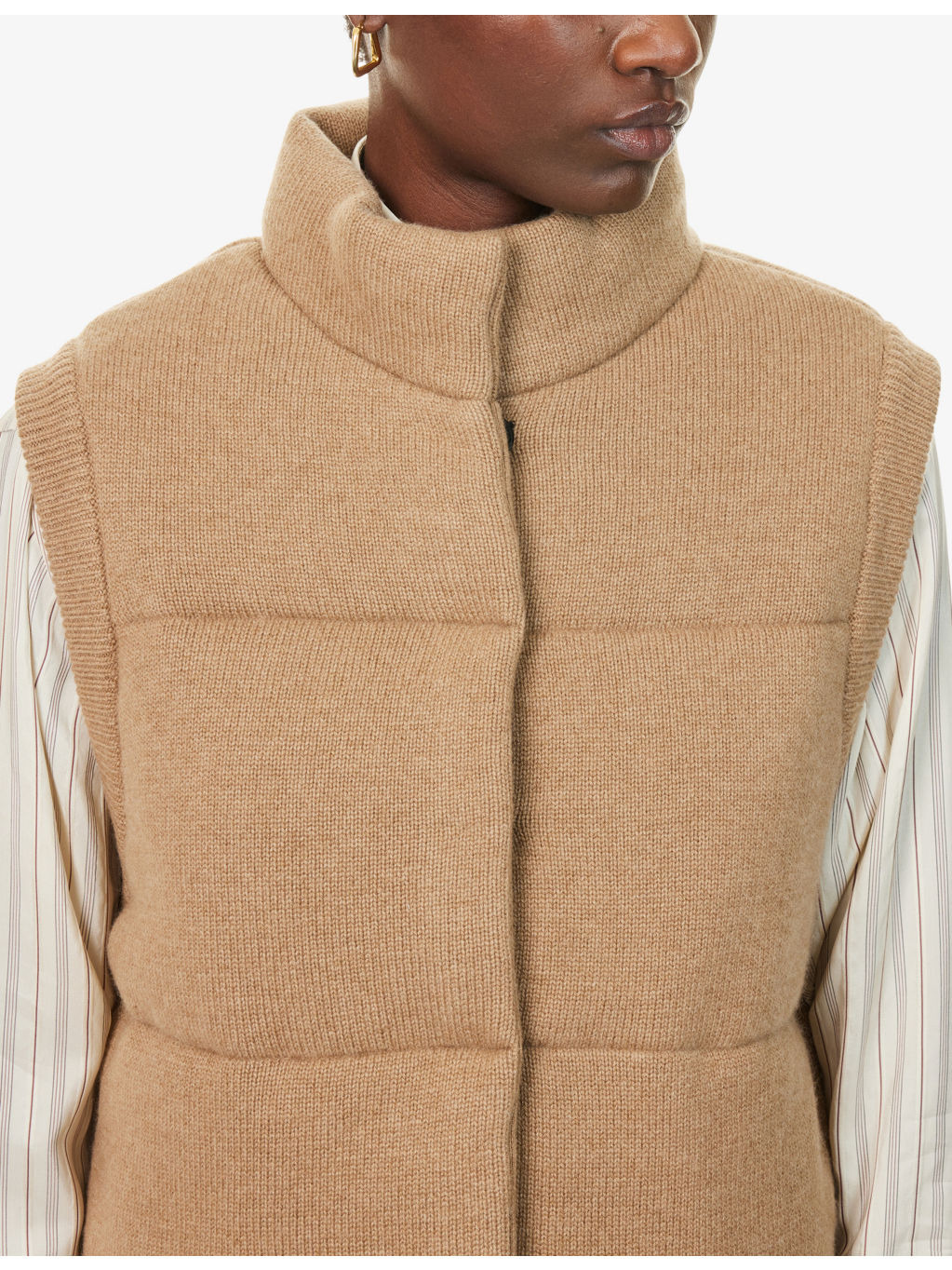 Montana Knitted Cashmere Puffer Vest - 5