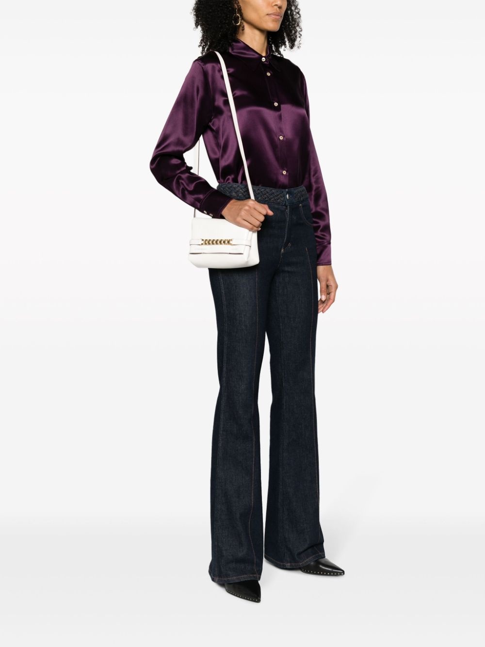 Chain-strap leather crossbody bag - 2