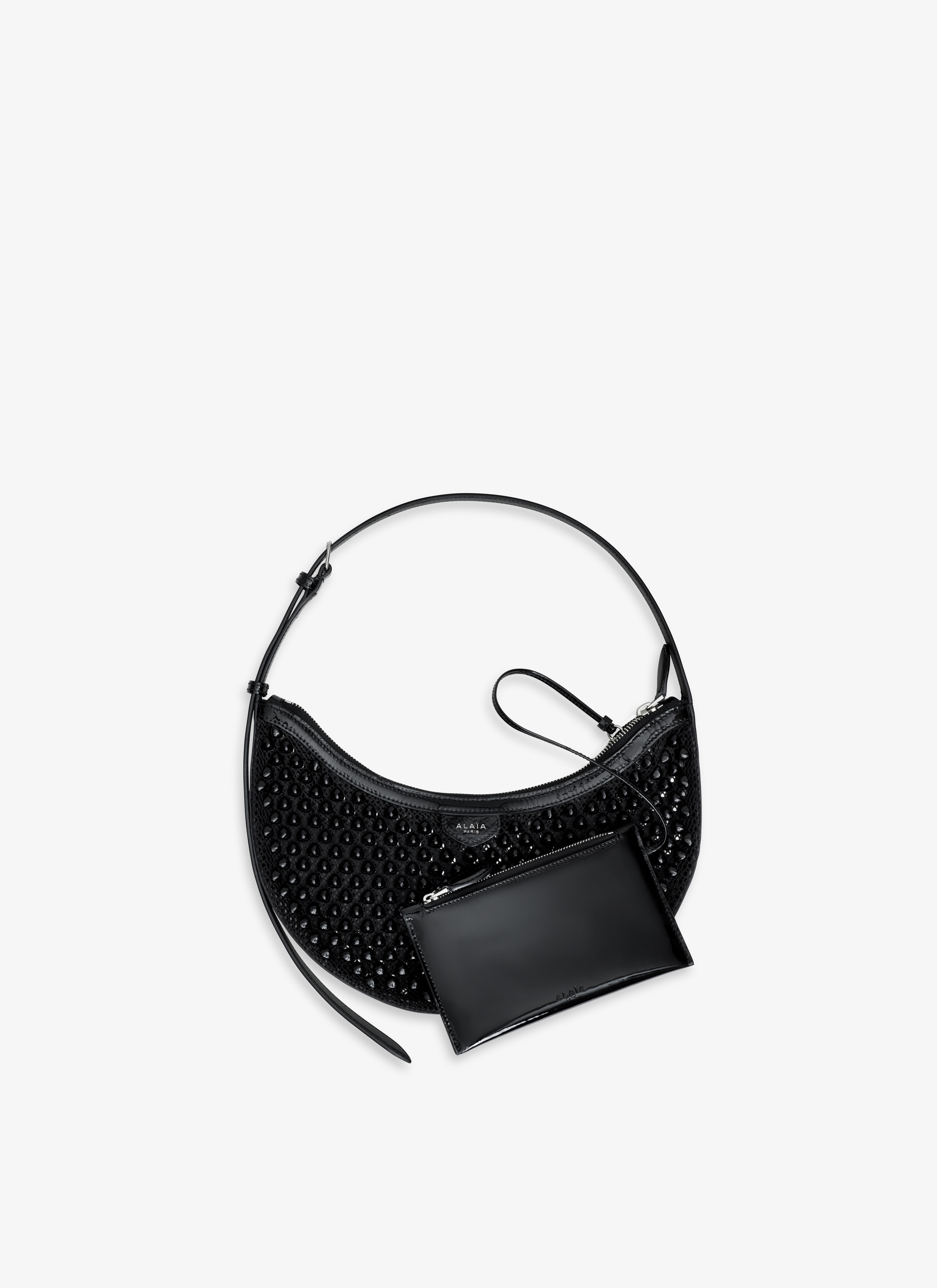 ONE PIECE DEMI LUNE BAG IN FISHNET PYRAMIDS - 2