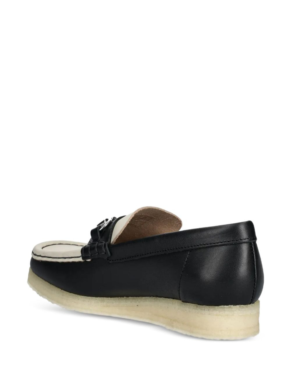 two-tone leather loafers - 3