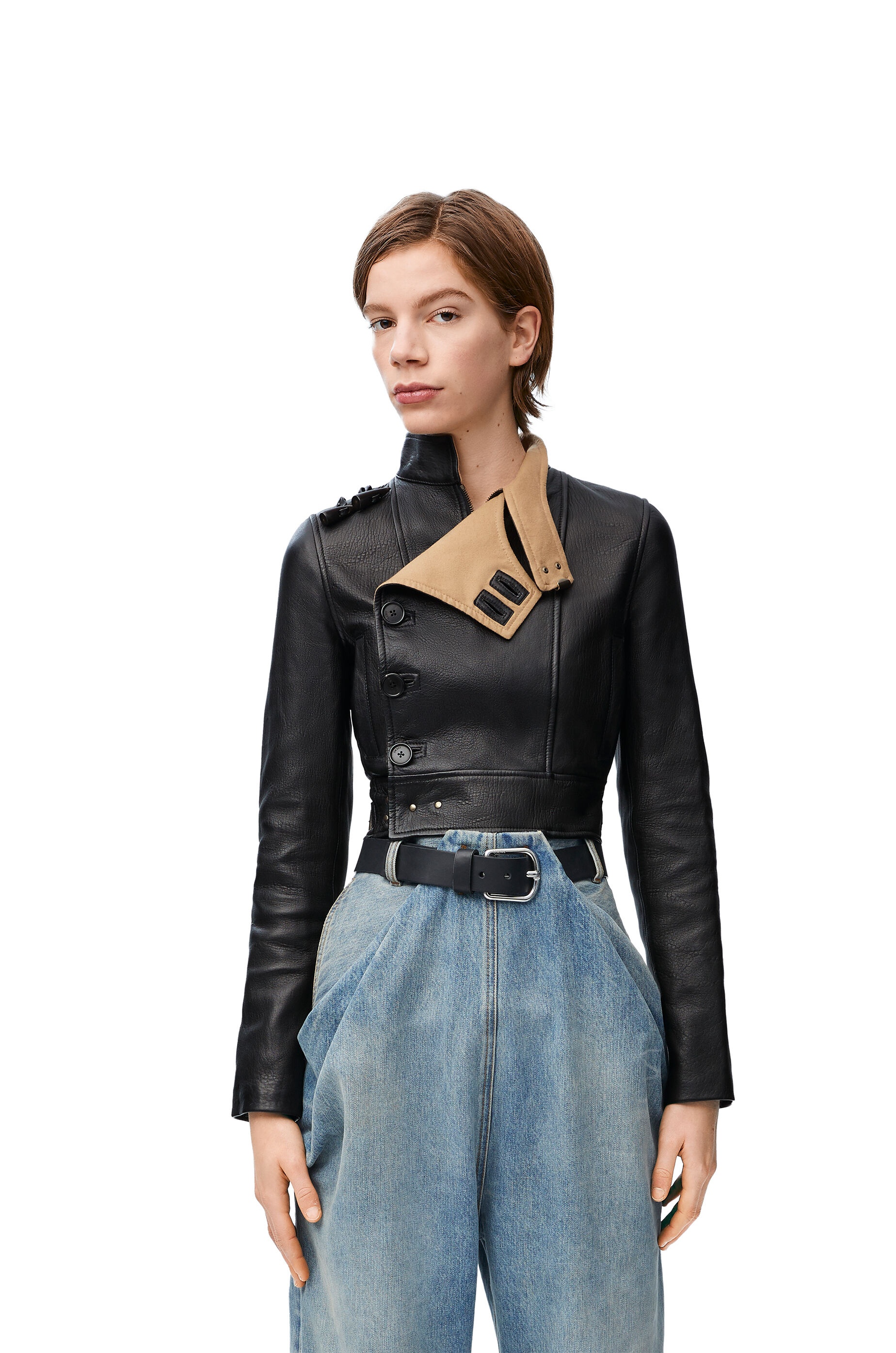 Biker jacket in nappa lambskin - 3
