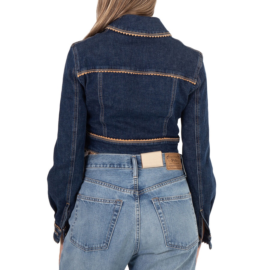 Moschino Passementerie Cropped Denim Jacket - 6