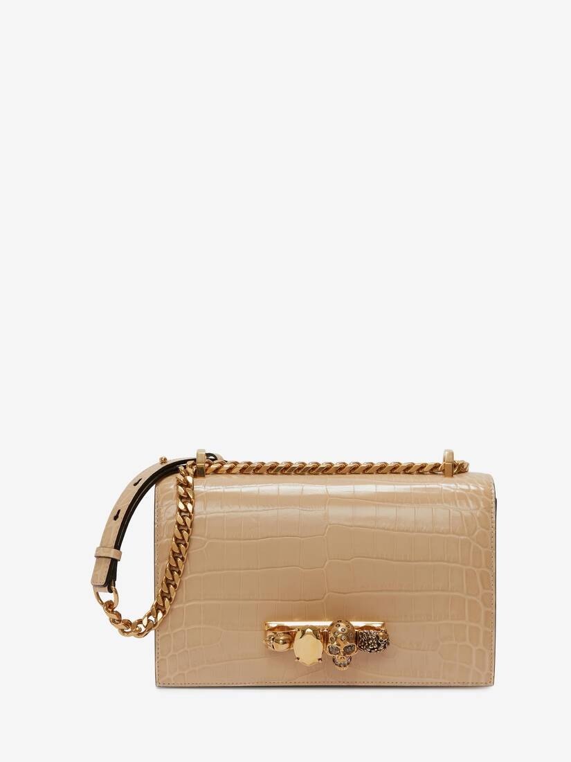 Jewelled Satchel in Sand - 1