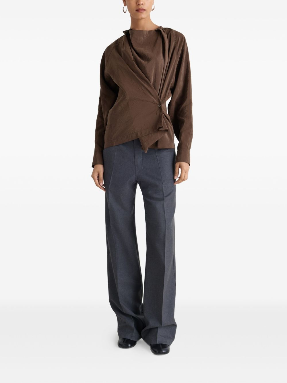 twisted pleat blouse - 2