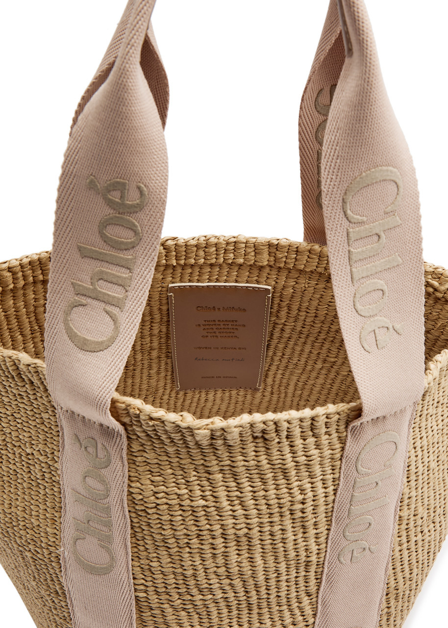 Chloe Woody Woven Raffia Basket bag - 4