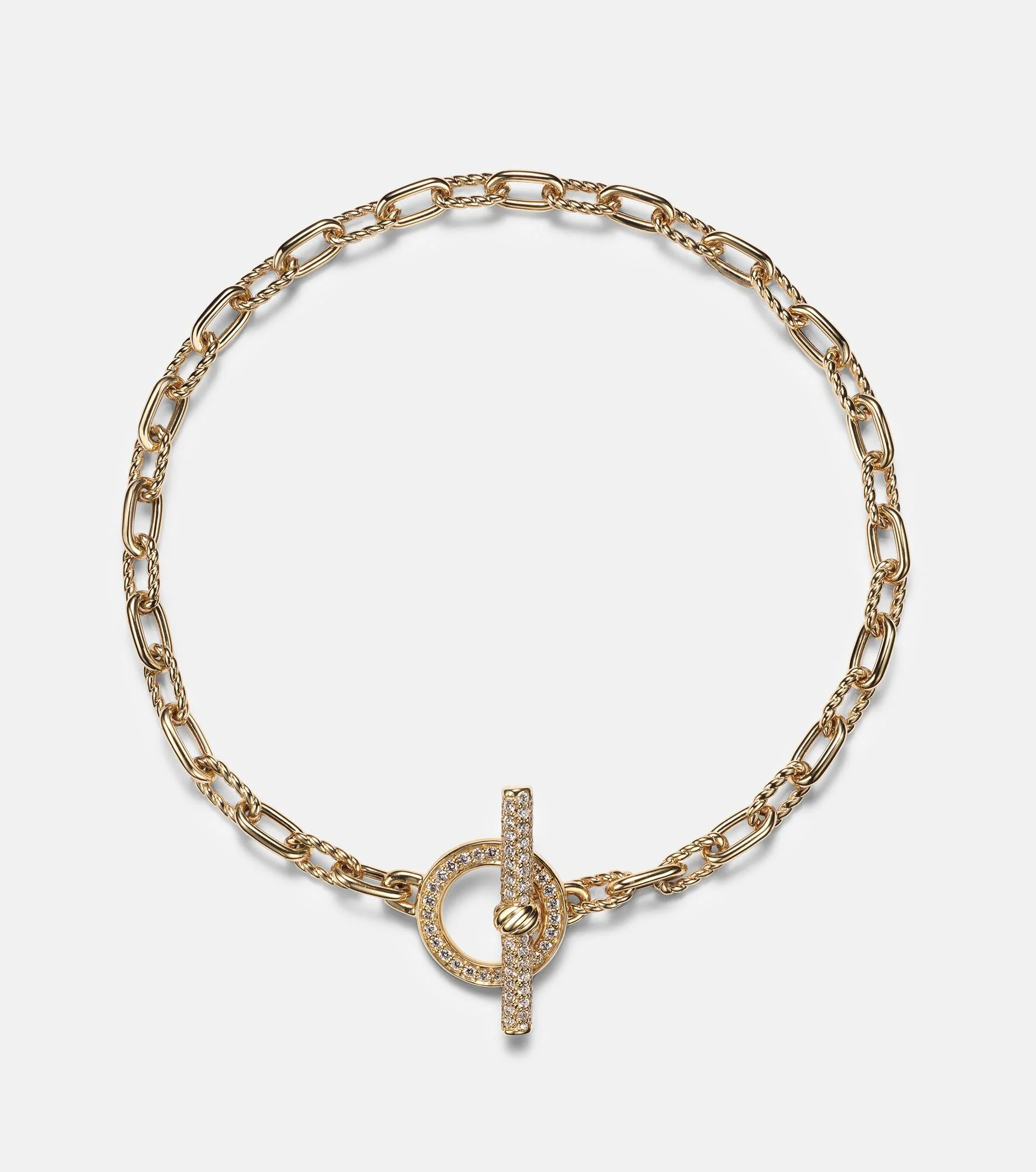 DY Madison® 18kt gold chain bracelet with diamonds - 1