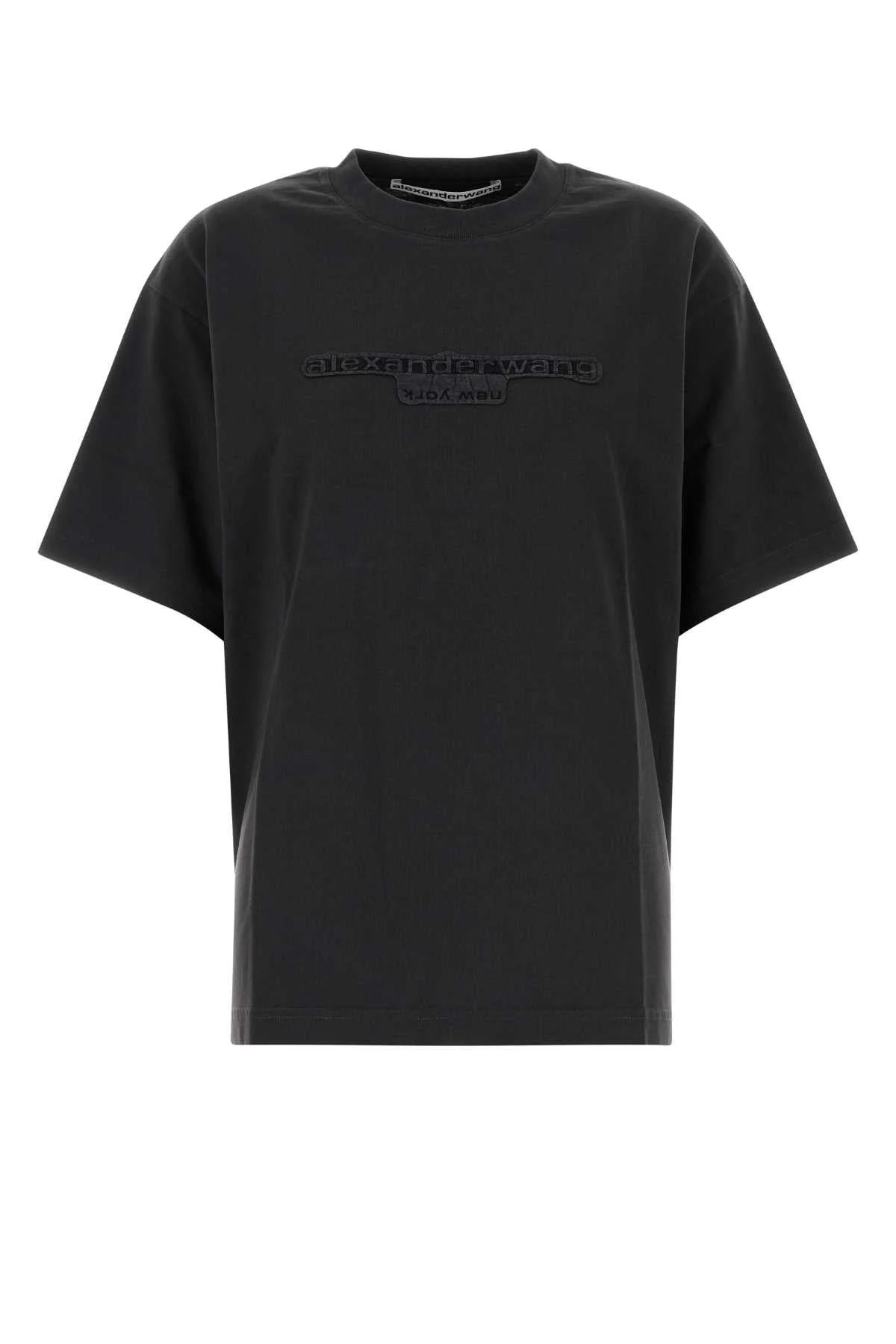 Alexander Wang Women Charcoal Cotton Oversize T-Shirt - 1