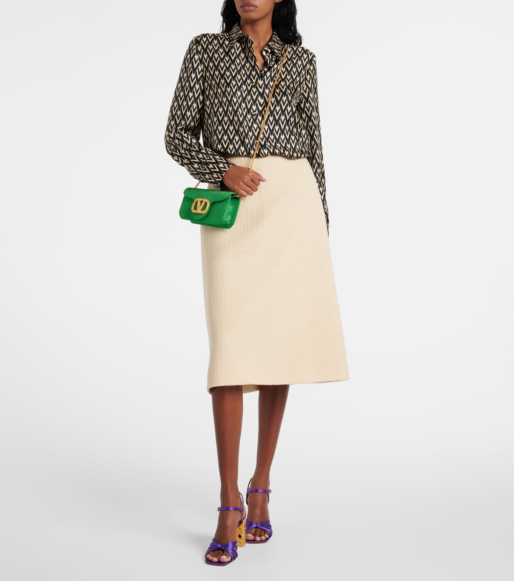 Toute La V silk twill shirt - 2