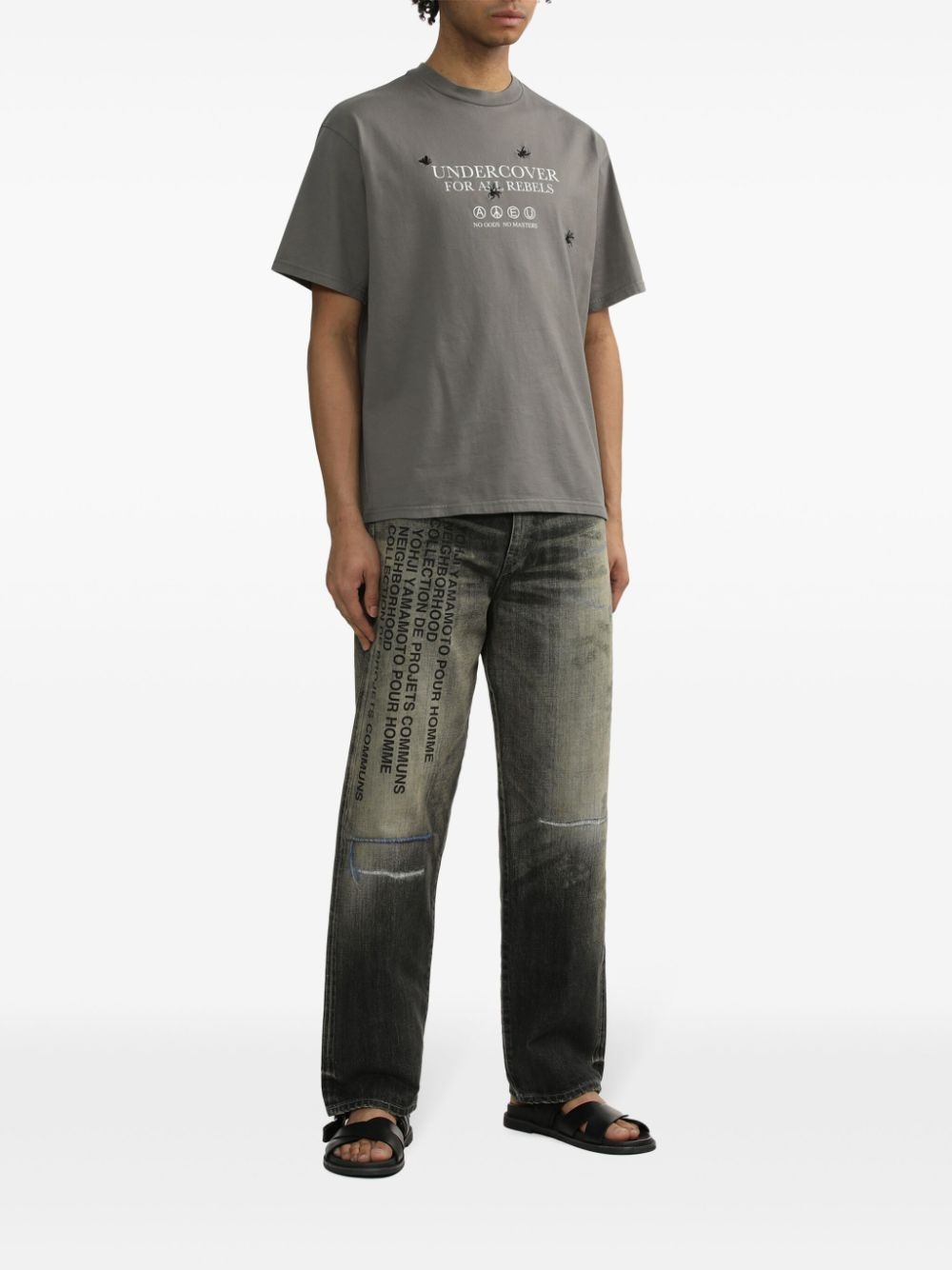 slogan-print cotton T-shirt - 2