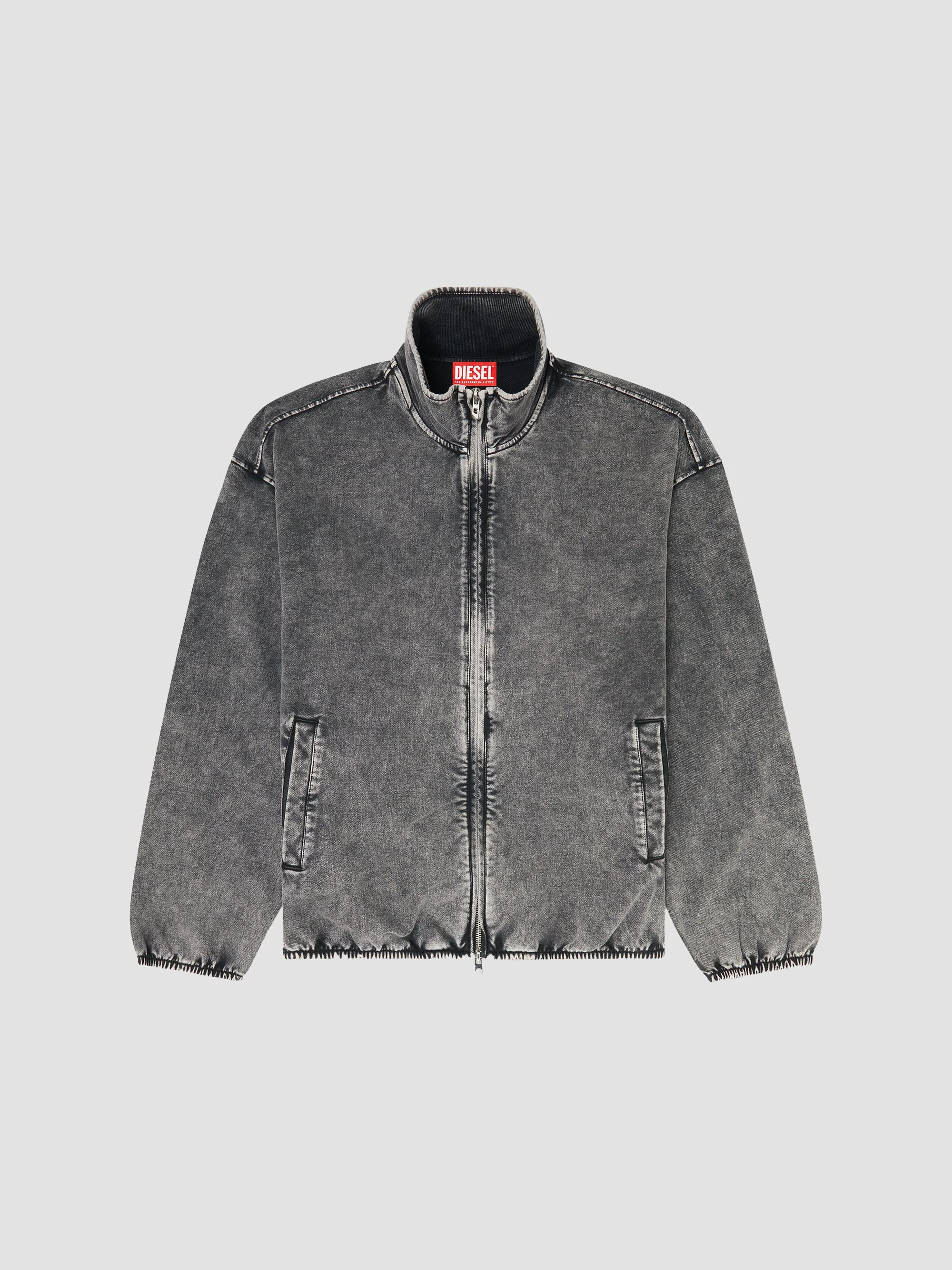 Men's Corsy Denim-Effect Jacket - Black Denim - 1