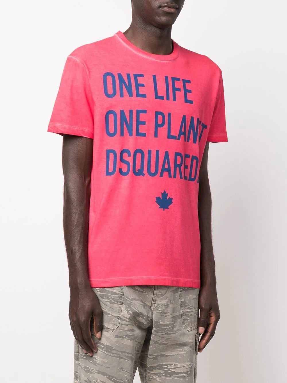 slogan-print cotton T-shirt - 3