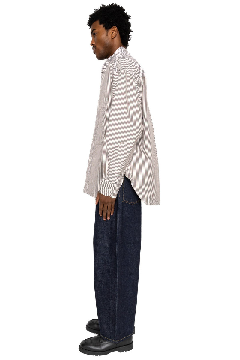 BEAMS PLUS Lisa Oxford Shirt - Brown White Stripe outlook