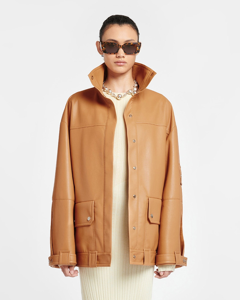 Nanushka Regenerated Leather Jacket outlook