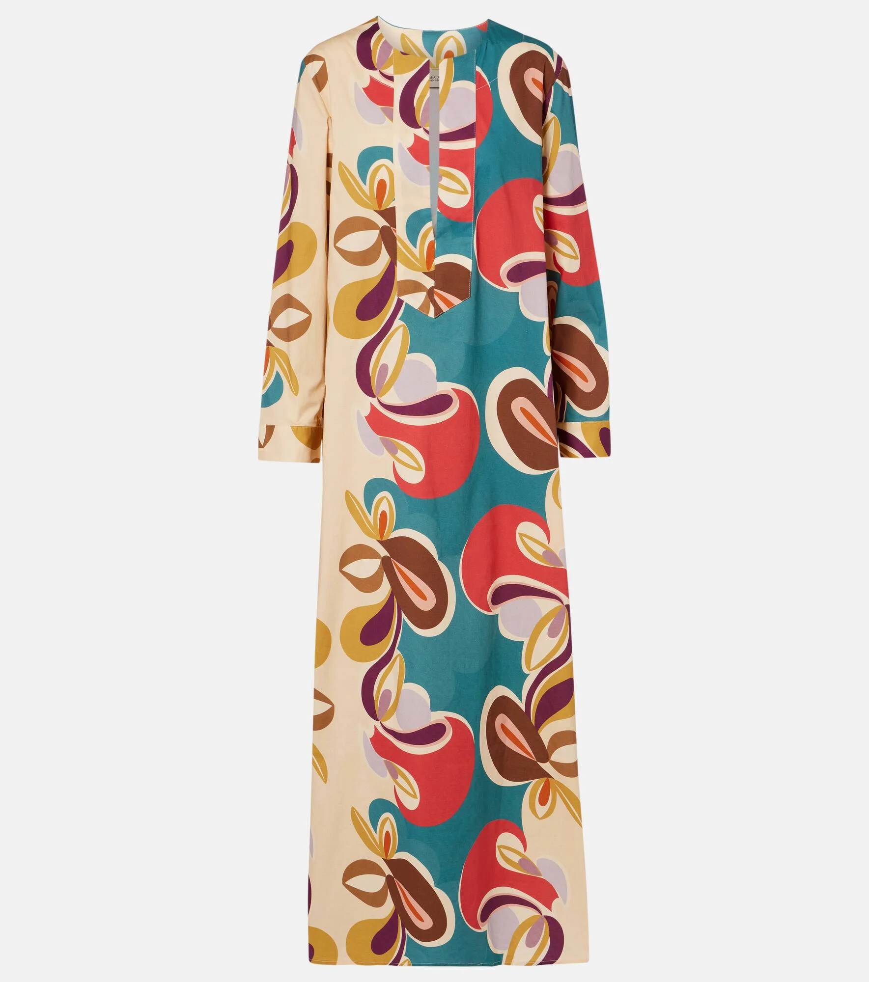 Printed cotton-blend kaftan - 1