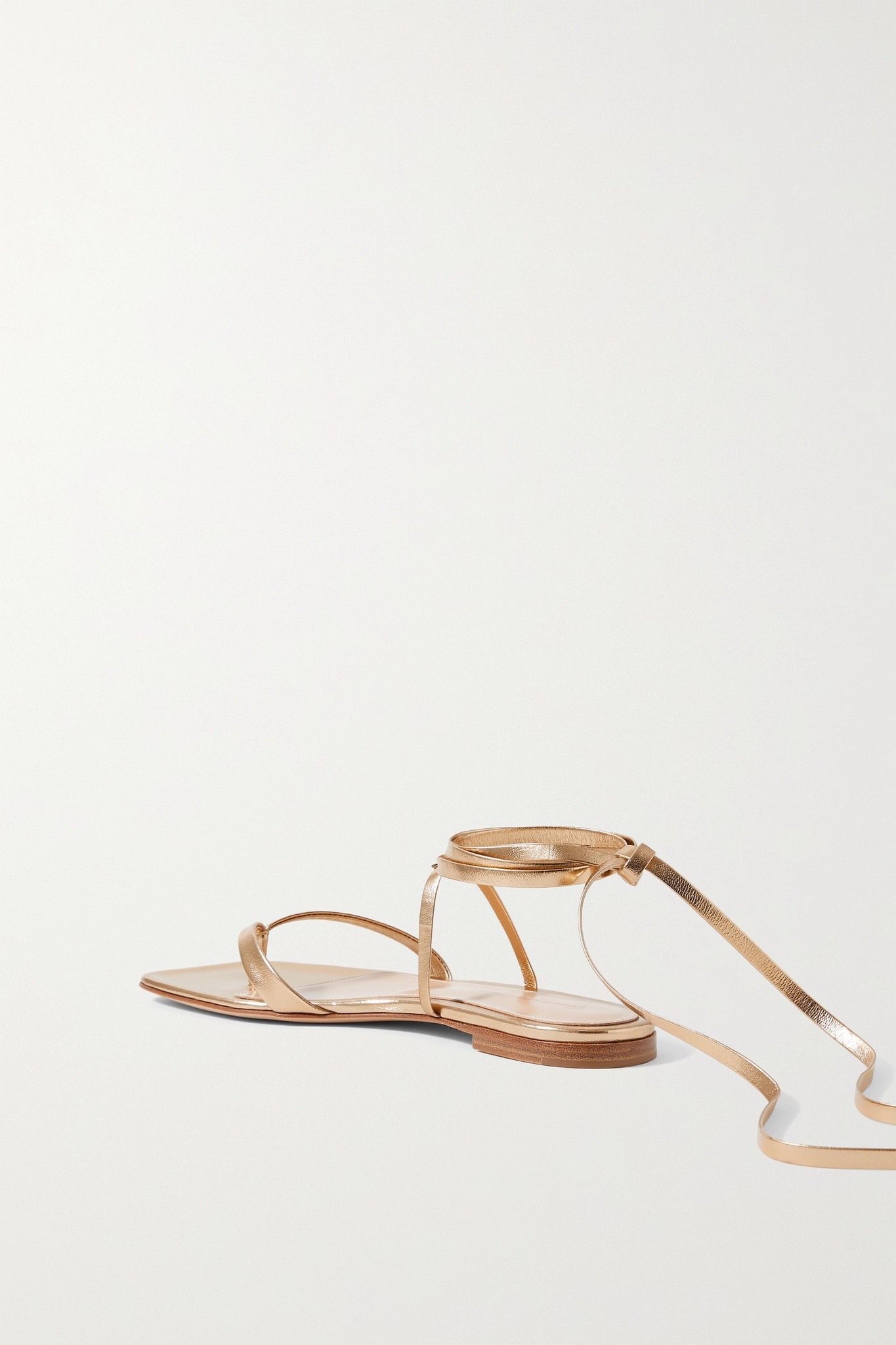 Lace-up leather sandals - 3