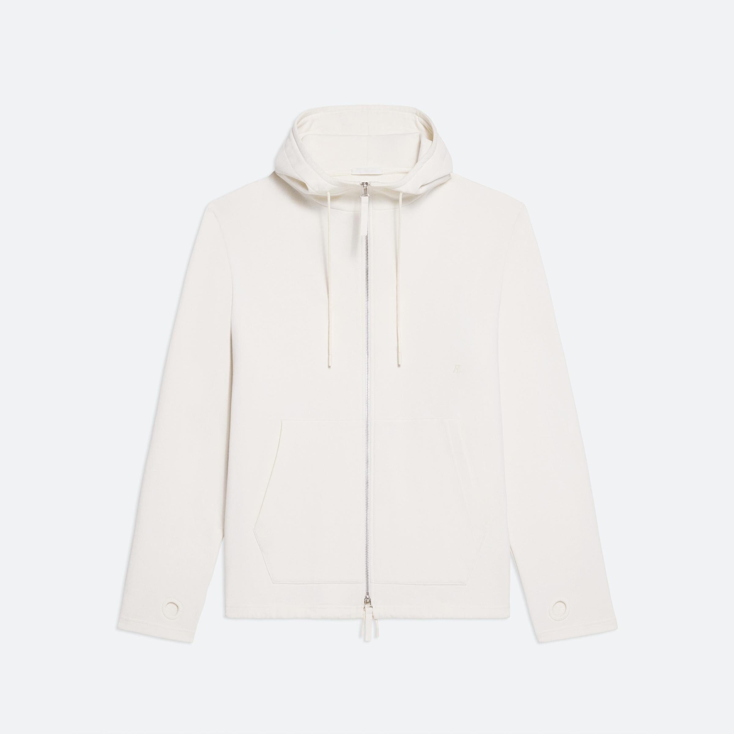 COTTON FLEECE ZIP-UP HOODIE - 1