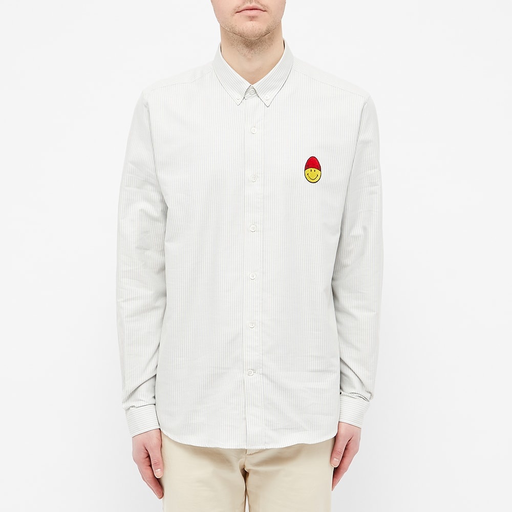 AMI Smiley Stripe Oxford Shirt - 4