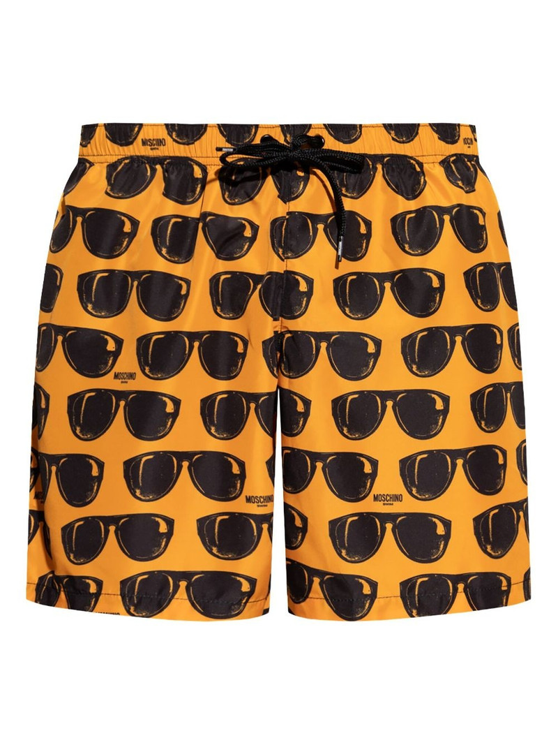 glasses-pattern swim shorts 1