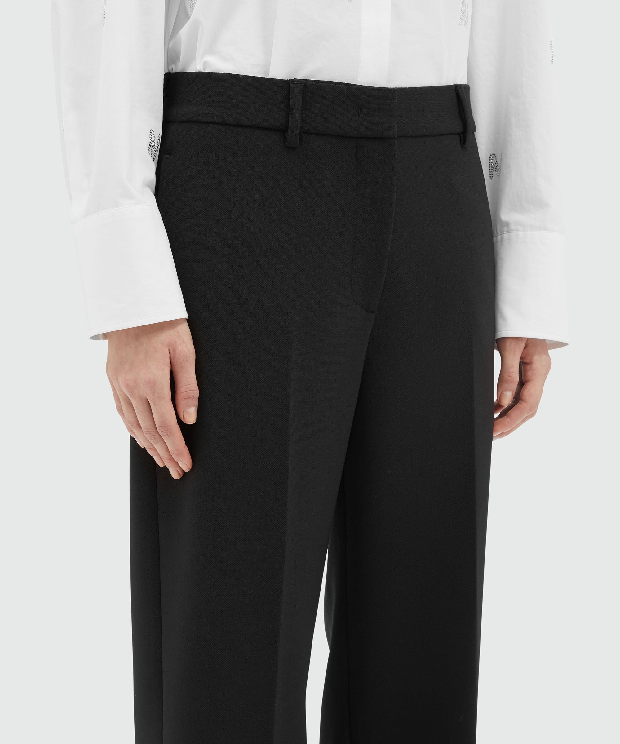 Black tailored palazzo pants - 5