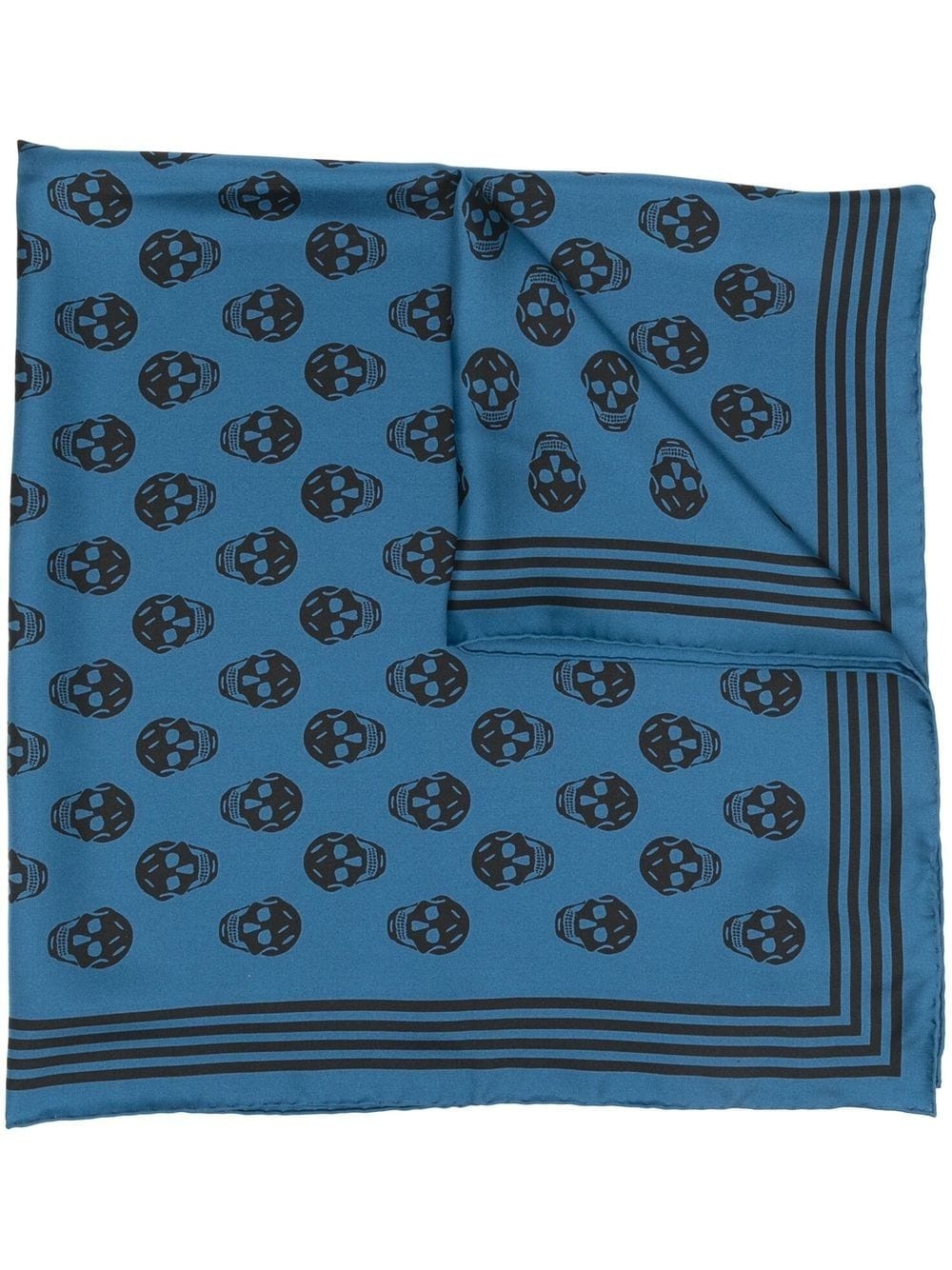 skull-print silk scarf - 1