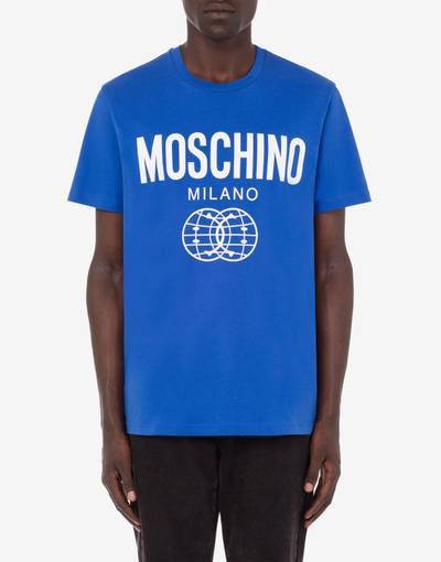 Moschino DOUBLE SMILEY® WORLD ORGANIC JERSEY T-SHIRT outlook