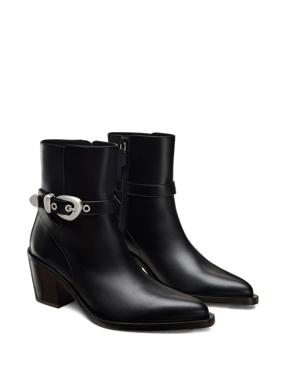 Maven buckle-strap pointed-toe boots - 2