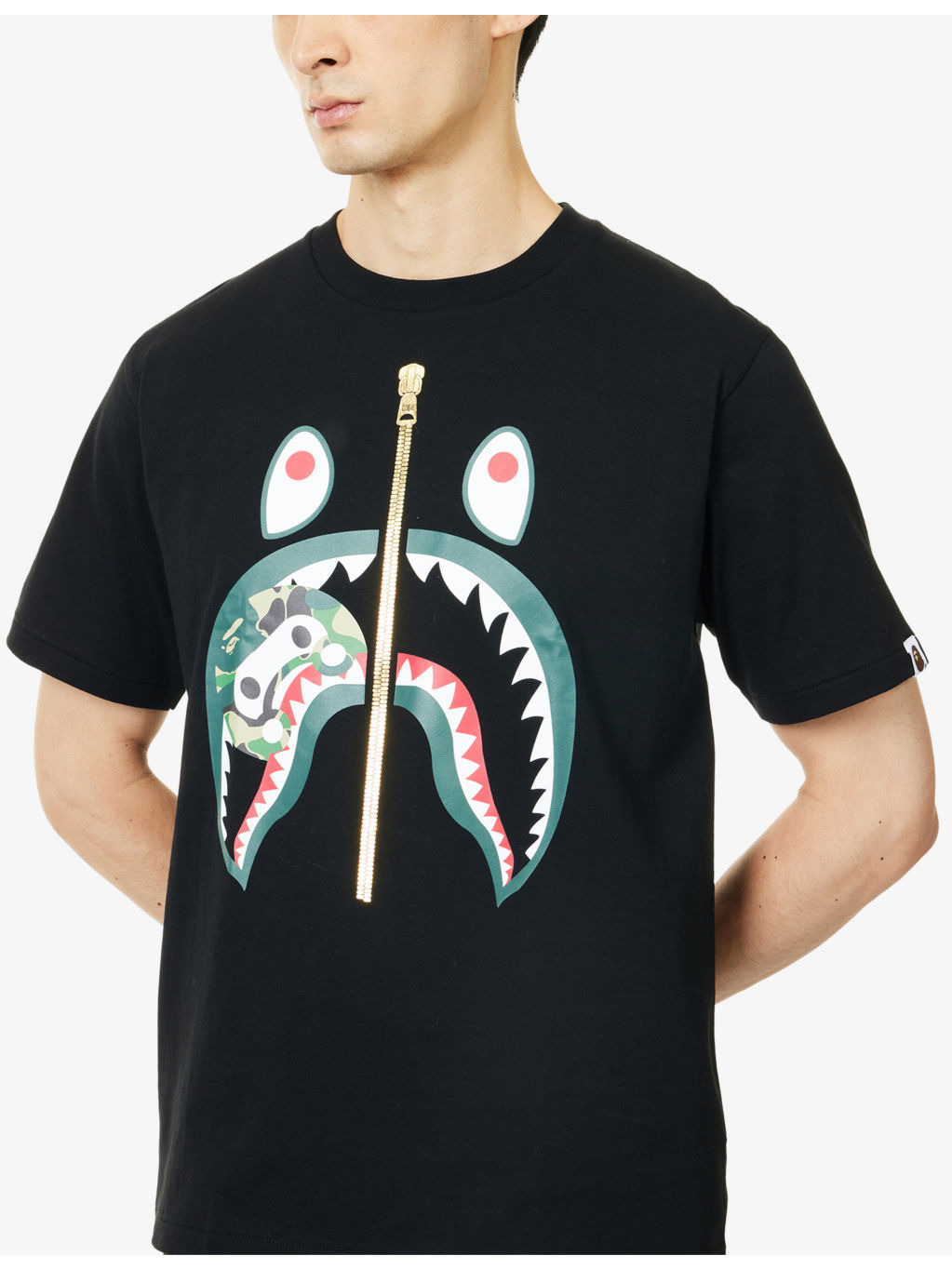 Camo Milo Shark Graphic-Print Cotton T-Shirt - 5