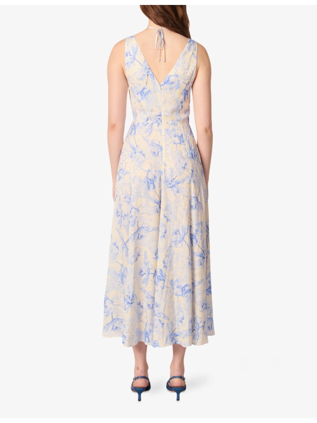 Floral-Print Sleeveless Jacquard-Woven Maxi Dress - 4