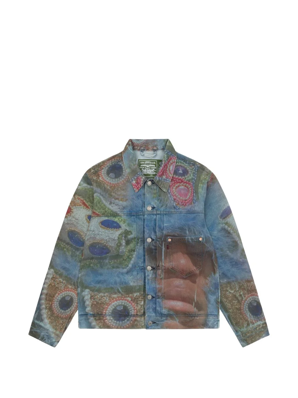 x Levi's Big Chief patterned denim jacket - 1