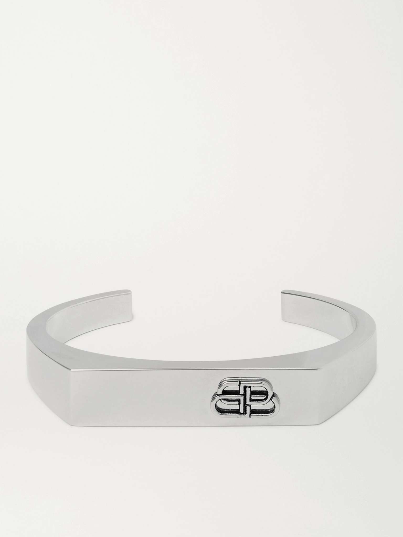 Logo-Detailed Silver-Tone Cuff - 1