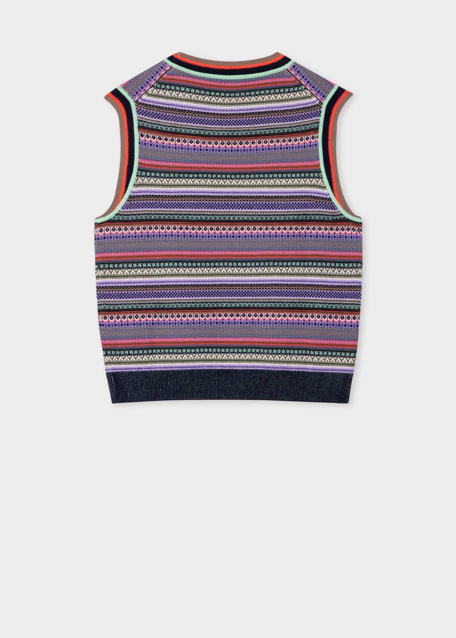 Navy Fairisle Wool Vest - 2