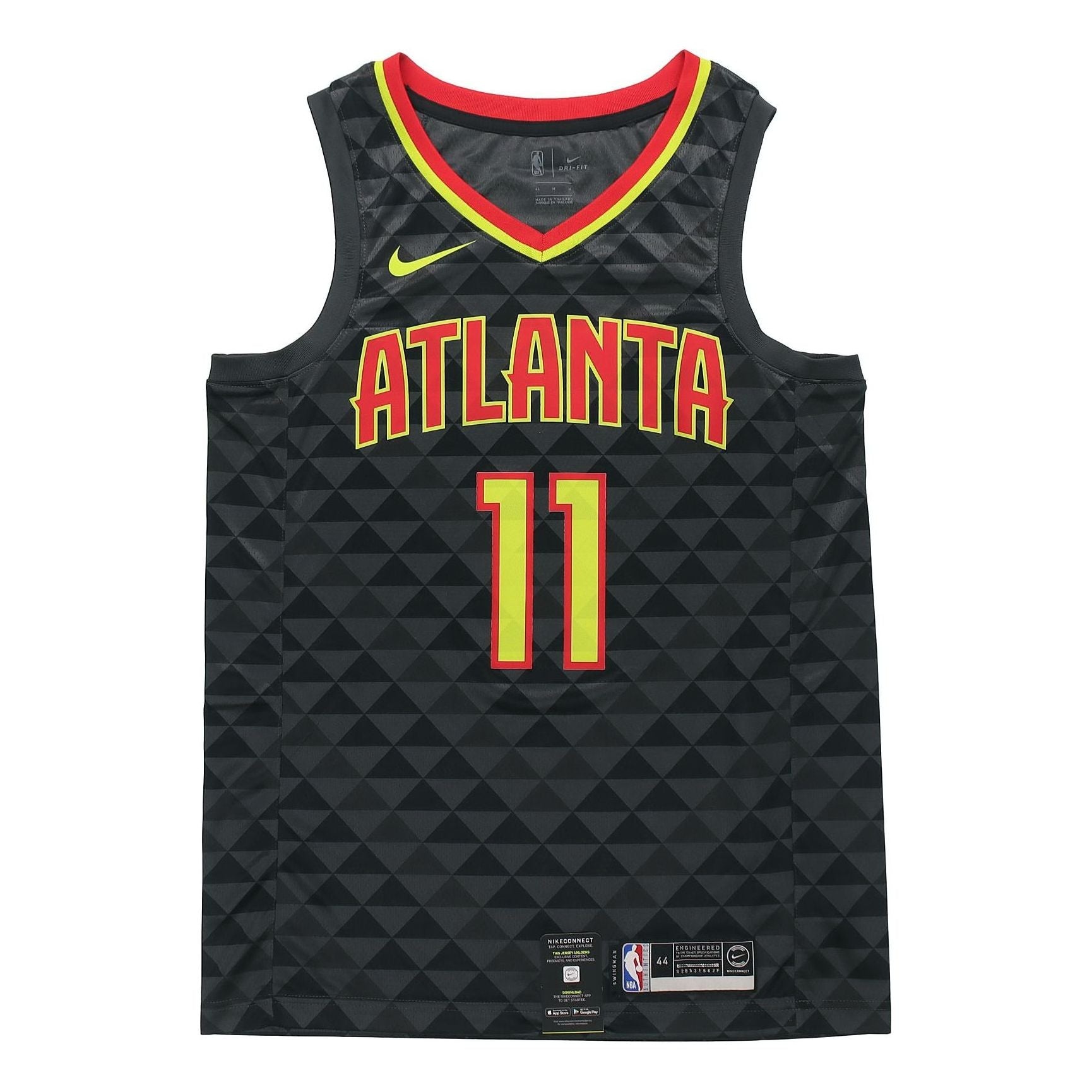 Nike NBA Large Atlanta Hawks Basketball Jersey/Vest Black 864457-017 - 1
