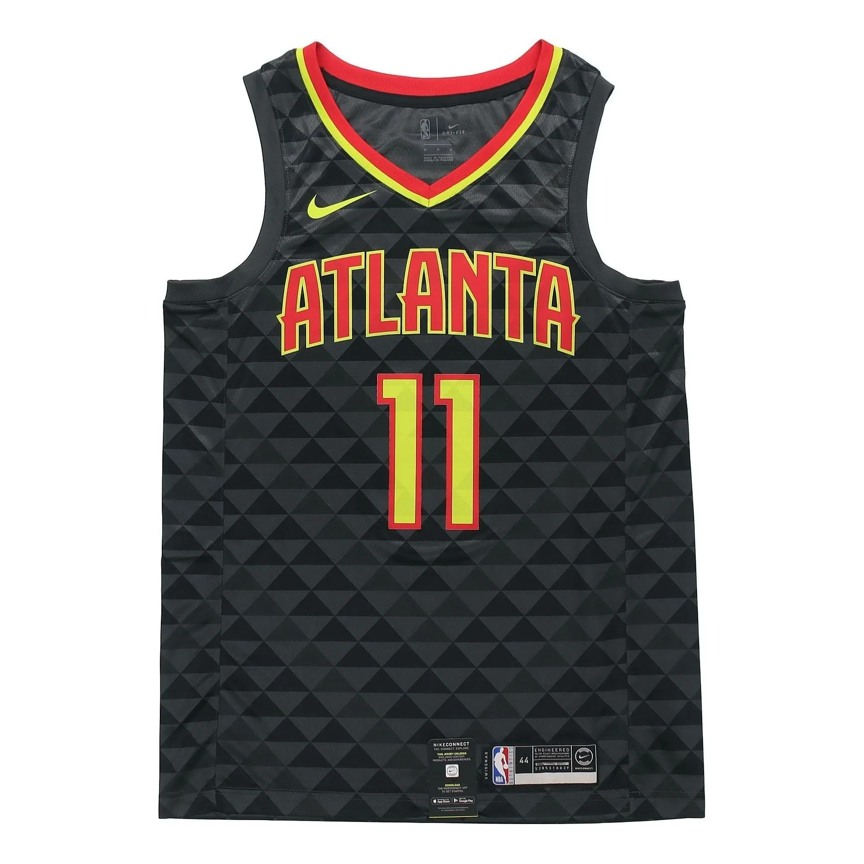 Nike NBA Large Atlanta Hawks Basketball Jersey/Vest Black 864457-017 - 1